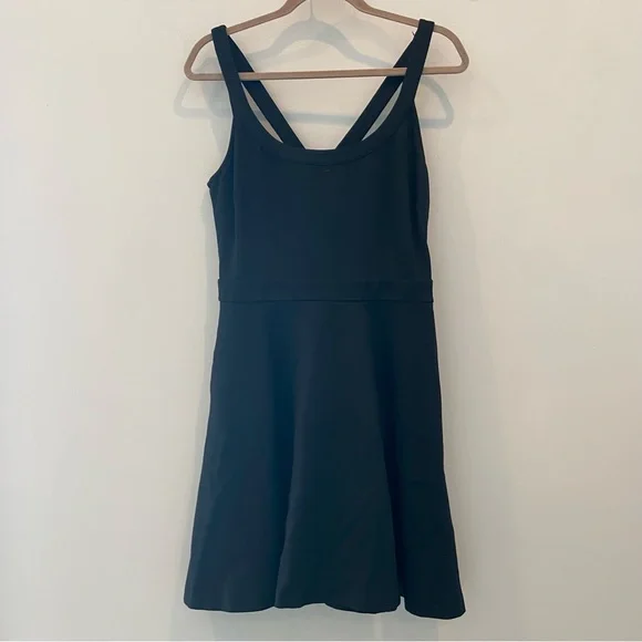 BANANA REPUBLIC Black Strappy Mini Skater Dress Size 10 - Picture 3 of 9
